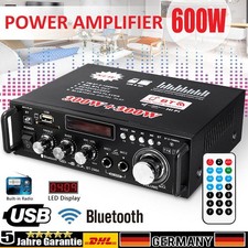 600W HiFi-Verstärker Bluetooth Mini Endstufe USB SD AUX Musik Sound Party DHL