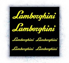 Lamborghini NEON Logo Sponsoren Aufkleber Set 6-Teilig freie Farbauswahl 