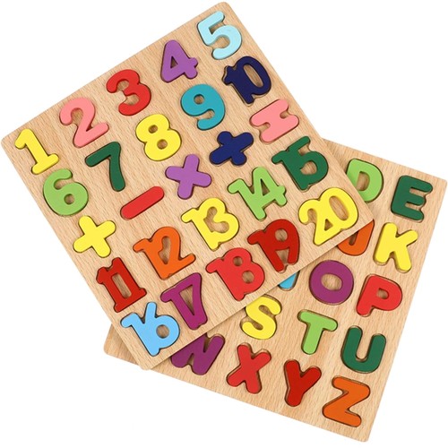 Holzpuzzle alphabet zahlen - holzpuzzle,