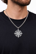 Herren Kompass Halskette