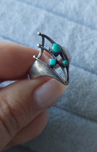 Vintage modernist ring 925 - modernist,