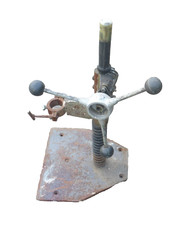 alter Ständer für Bohrmaschine Bohrmaschinenständer Halter Eisen Eigenbau  DDR