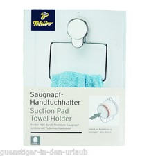 TCM Tchibo Saugnapf Handtuchhalter Handtuchring Halter Haken Handuchhaken silber