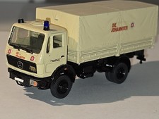 WIKING Mercedes Die Johanniter, Rettung, Planen LKW, Unikat selten,  H0 1:87