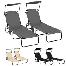 2er Set Sonnenliege klappbar