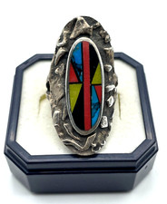 925 Sterling Silber Ring Zuni