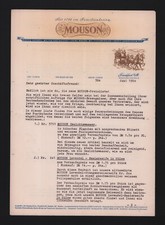 FRANKFURT/M., Brief 1950, J. G. Mouson & Co. Lavendel Creme