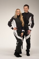 Kartoverall, Kartanzug, keep-racing® Cruiser Overall, schwarz/weiß, Größe 44(JL)