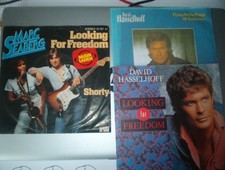 3 Singles von : David Hasselhoff : Looking for Freedom / Flying on the Wings of