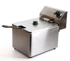 HENDI Fritteuse mit Frittierkorb Kleingeräte Küche Haushaltgeräte 8L  - 3500 W 