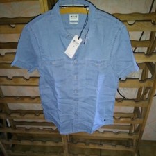 Mustang Jeanshemd / Kurzarm Gr. M Slim Fit in Blau / Hemd / Jeans