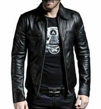 Herren echtleder jacke - echtleder, slim