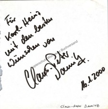 Original Autogramm Claus-Peter Damitz /// Autograph signiert signed signee Damit