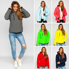 Winterjacke Sportjacke Skijacke Jacke Snowboardjacke Kapuze Damen BOLF Unifarben