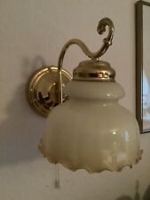 Wandlampe  Opalglas  Messing Shabby Chic