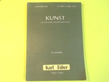 KUNST ALTER UND NEVER MEISTER AUKTION 186 30 NOV -1 DEZ 1993 KARL & FABER