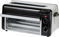 Tefal Toaster TL6008 Toast n Grill 2in1 1300W Schwarz Edelstahl