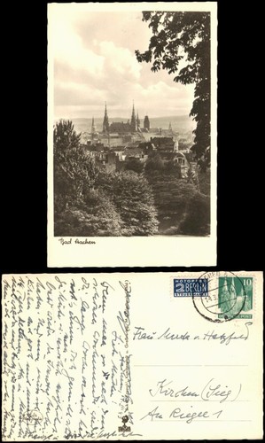 Ansichtskarte aachen blick - blick, vom