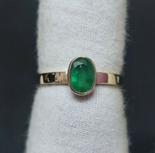 14k gelbgold smaragd ring 5x7 - 14k,