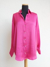 Pink rosa Satin Hemd Bluse von Zara, Gr. S (NEU)