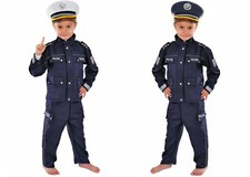  Polizei Kinder Kostüm für Fasching Karneval Polizist 98 104 110 116 122 128 140