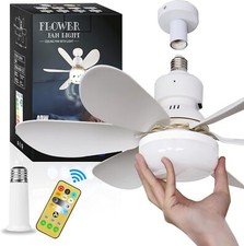 LED Deckenleuchte Ventilator Deckenventilator Mit Beleuchtung E27 Sockel Dimmbar