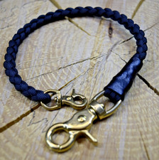 Wallet Chain Paracord Messing Lanyard Schlüssel Hosen Geldbeutel Kette Vintage !