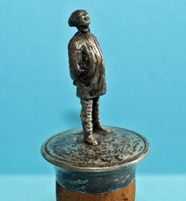 Alter Metall Zierkorken Mann / Flaschenkorken / Metalwork Bottle Stopper Bouchon