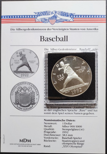 Usa dollar 1992 - dollar, silber