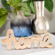 Holzdeko, "Home", Braun