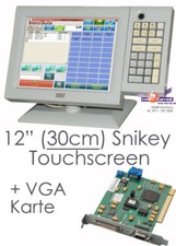  TOUCHSCREEN KASSENMONITOR POS MONITOR SNIKEY + GRAFIKKARTE STANDFUß