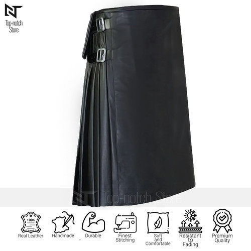 Echtes rindsleder kilt - rindsleder,