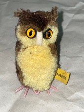 Steiff 7480/06 Eule  ca. 6 cm groß Uhu Knopf im Ohr und Fahne
