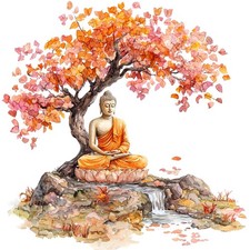 4x Sticker Buddha Car Sticker