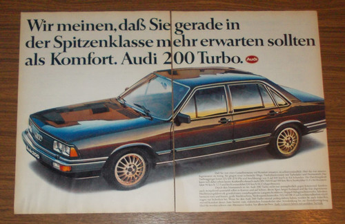 Seltene werbung audi 200 turbo - 200,