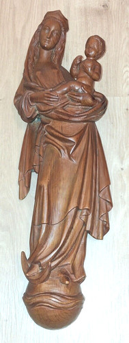 Holzfigur geschnitzt maria - geschnitzt,,