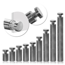 Abstandshalter Schilderbefestigung Ø1,9cm Schraubbar Rund Glashalter Schilder