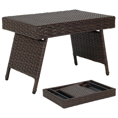 Polyrattan beistelltisch - polyrattan,