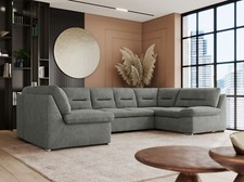 Ecksofa COMODO U mit Schlaffunktion, Big sofa XXL, Wellenfedern, U-form Ecksofa