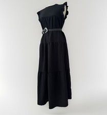 Asos Design Maxi Freizeitkleid Long Dress Boho Ibiza Volant Casual Gr. 38/M NEU