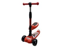 Kinderroller mit Sitz Scooter LED 3 Räder rot BESCHÄDIGT