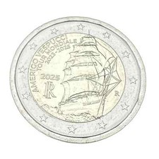 2025 Italien Weltreise des Amerigo-Vespucci-Segelschulschiffes 2 Euro UNC Unz