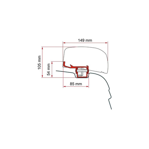 Fiamma f40van adapter für - fiamma, vw