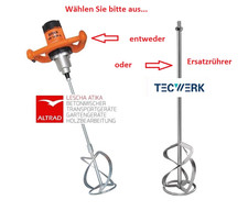 ATIKA 1600Watt Handrührgerät oder TECWERK Mörtelrührer M14Ø 40mm L600mm bis 40Kg