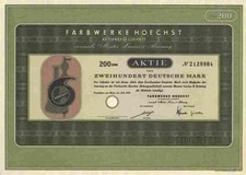 Farbwerke Hoechst AG 1955 Frankfurt IG Farben Lucius Aventis BASF Celanese 200 M