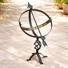 Sonnenuhr Schwarz aus Metall