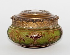 ST. LOUIS GLAS DOSE JUGENDSTIL CAMEO DECKELDOSE UM 1900 ART NOUVEAU GLASS