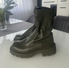 BAD GIRL Damen Stiefelette Kunstleder Reißverschluss Khaki Größe 39