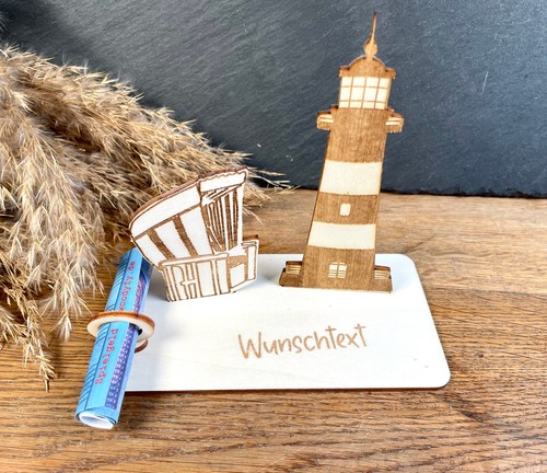 Geldscheinhalter leuchtturm - geldscheinhalter,