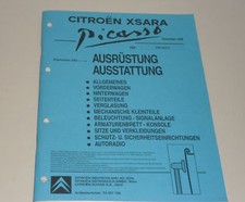 Werkstatthandbuch Citroen Xsara Ausstattung 12/1999